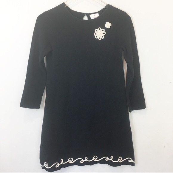 Hanna Andersson Other - Hanna Andersson | Black Dress 140 White Flowers